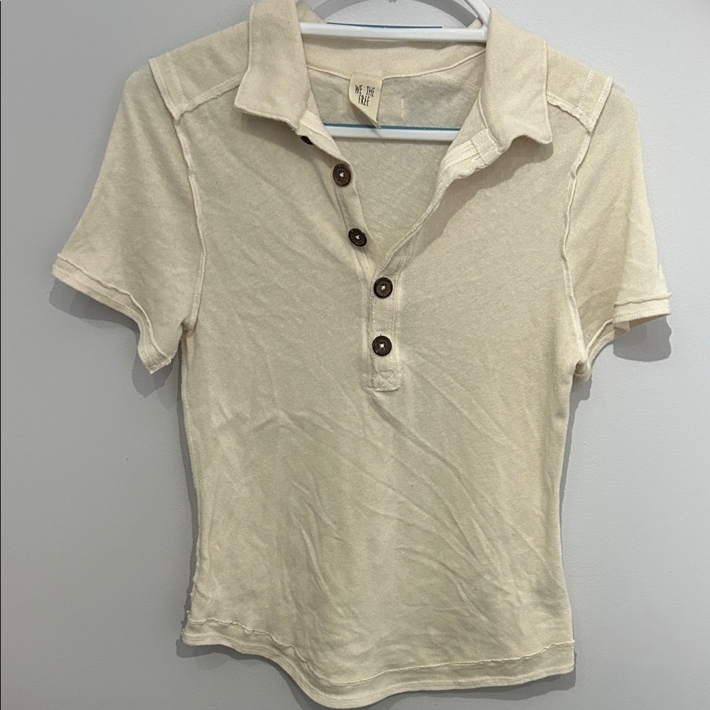 We The Free Cream Knit Top